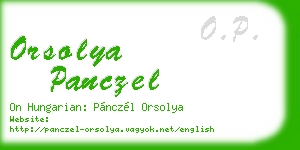 orsolya panczel business card